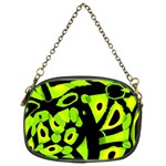 Green neon abstraction Chain Purses (One Side) 