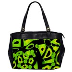 Green neon abstraction Office Handbags