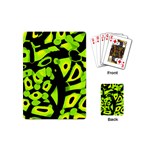 Green neon abstraction Playing Cards (Mini) 