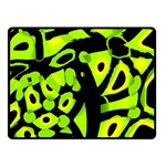 Green neon abstraction Double Sided Fleece Blanket (Small) 