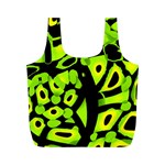 Green neon abstraction Full Print Recycle Bags (M) 