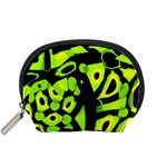 Green neon abstraction Accessory Pouches (Small) 
