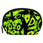 Green neon abstraction Accessory Pouches (Large) 