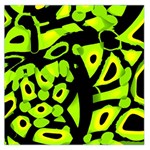 Green neon abstraction Large Satin Scarf (Square)