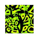 Green neon abstraction Small Satin Scarf (Square)