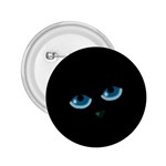 Halloween - black cat - blue eyes 2.25  Buttons