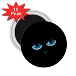 Halloween - black cat - blue eyes 2.25  Magnets (10 pack) 