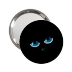 Halloween - black cat - blue eyes 2.25  Handbag Mirrors