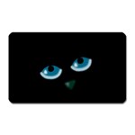 Halloween - black cat - blue eyes Magnet (Rectangular)