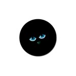 Halloween - black cat - blue eyes Golf Ball Marker (4 pack)