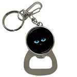 Halloween - black cat - blue eyes Bottle Opener Key Chains