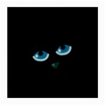 Halloween - black cat - blue eyes Medium Glasses Cloth