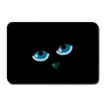 Halloween - black cat - blue eyes Plate Mats