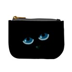 Halloween - black cat - blue eyes Mini Coin Purses