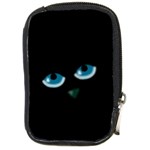 Halloween - black cat - blue eyes Compact Camera Cases