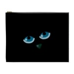 Halloween - black cat - blue eyes Cosmetic Bag (XL)