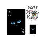 Halloween - black cat - blue eyes Playing Cards 54 (Mini) 