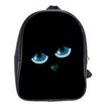 Halloween - black cat - blue eyes School Bags (XL) 