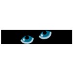 Halloween - black cat - blue eyes Flano Scarf (Small)