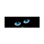 Halloween - black cat - blue eyes Satin Scarf (Oblong)