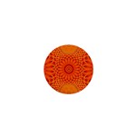 Lotus Fractal Flower Orange Yellow 1  Mini Buttons