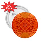 Lotus Fractal Flower Orange Yellow 2.25  Buttons (100 pack) 