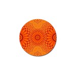 Lotus Fractal Flower Orange Yellow Golf Ball Marker (4 pack)
