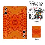 Lotus Fractal Flower Orange Yellow Playing Cards 54 Designs 