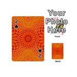 Lotus Fractal Flower Orange Yellow Playing Cards 54 (Mini) 
