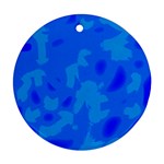 Simple blue Ornament (Round) 