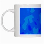 Simple blue White Mugs