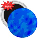 Simple blue 3  Magnets (10 pack) 