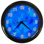 Simple blue Wall Clocks (Black)