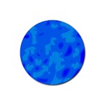 Simple blue Rubber Coaster (Round) 