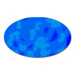 Simple blue Oval Magnet