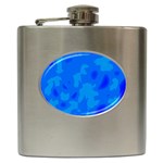 Simple blue Hip Flask (6 oz)