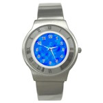 Simple blue Stainless Steel Watch