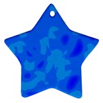 Simple blue Star Ornament (Two Sides) 