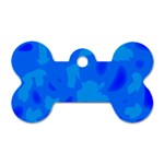 Simple blue Dog Tag Bone (One Side)