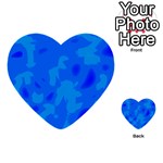 Simple blue Multi-purpose Cards (Heart) 