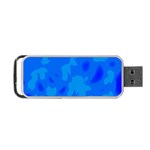 Simple blue Portable USB Flash (One Side)