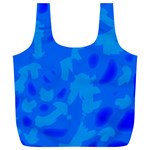 Simple blue Full Print Recycle Bags (L) 