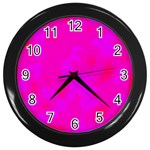 Simple pink Wall Clocks (Black)
