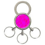 Simple pink 3-Ring Key Chains