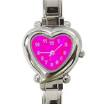 Simple pink Heart Italian Charm Watch