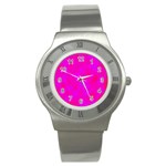 Simple pink Stainless Steel Watch