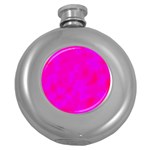 Simple pink Round Hip Flask (5 oz)