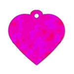 Simple pink Dog Tag Heart (One Side)
