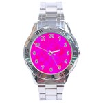 Simple pink Stainless Steel Analogue Watch