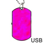 Simple pink Dog Tag USB Flash (One Side)
